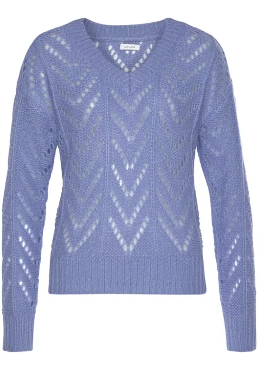 Online Vivance Ajourpullover Blau