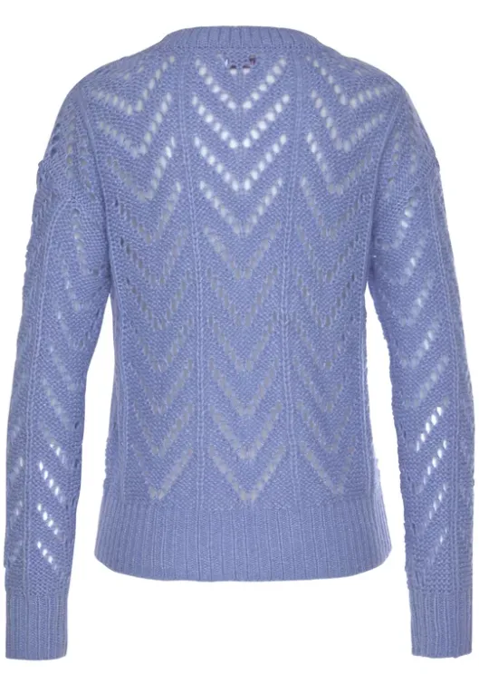 Online Vivance Ajourpullover Blau