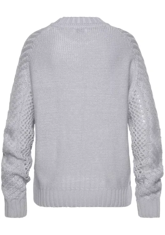 Online LASCANA Ajourpullover Bleu