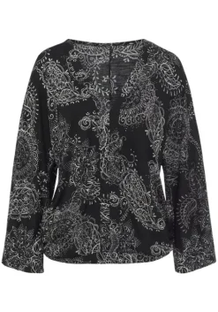 Outlet Vivance 3/4-Arm-Shirt Schwarz-Weis Bedruckt
