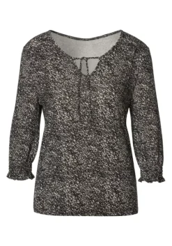 Hot LASCANA 3/4-Arm-Shirt Schwarz-Bedruckt