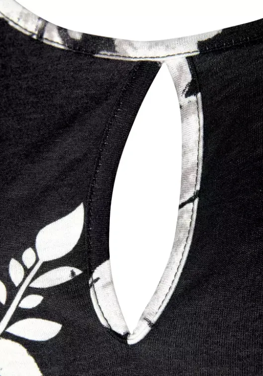Best LASCANA 3/4-Arm-Shirt Schwarz-Weis-Bedruckt