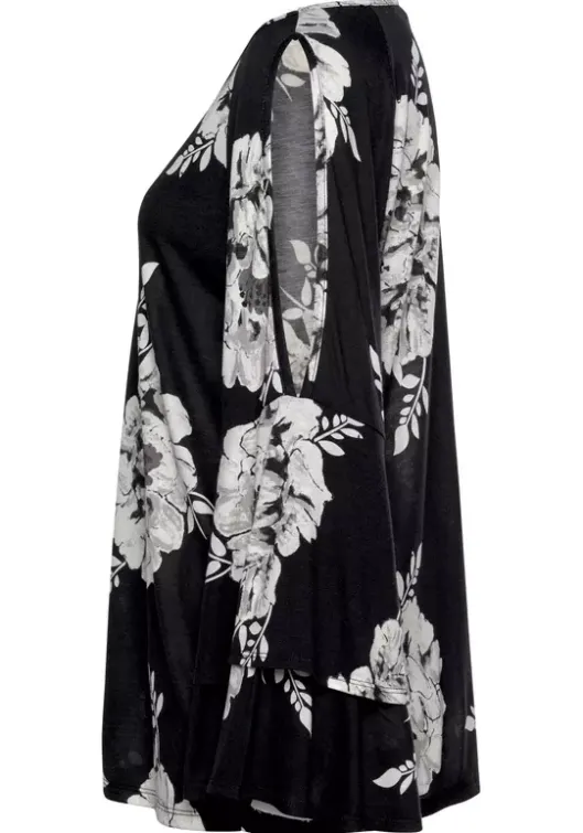 Best LASCANA 3/4-Arm-Shirt Schwarz-Weis-Bedruckt