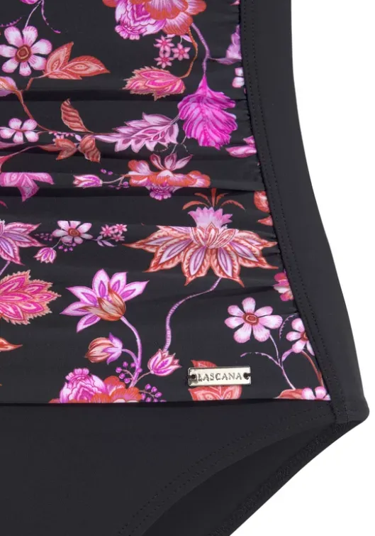 New LASCANA Badeanzug"Bohemian" Schwarz-Pink