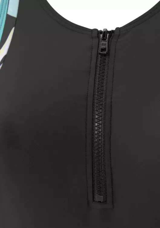 Clearance LASCANA ACTIVE Badeanzug"Layne" Turkis-Gelb-Bedruckt