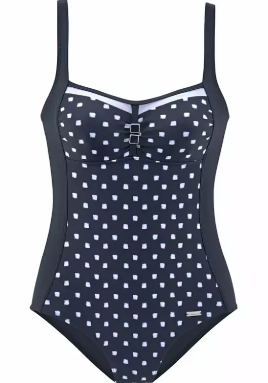 Sale LASCANA Badeanzug"Sail" Marine-Weis