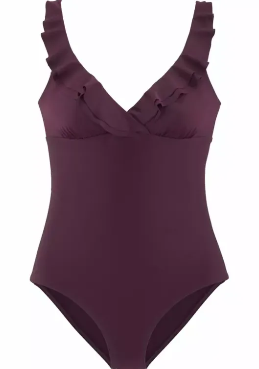 Sale JETTE Badeanzug"Volant" Bordeaux