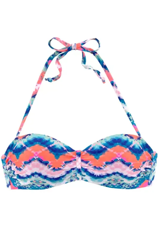 Outlet Bandeau-Bikini-Top"Face" Bandeau-Bikinis