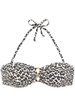 Outlet Buffalo Bandeau-Bikini-Top"Kitty" Braun-Bedruckt