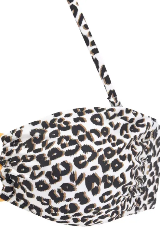 Outlet Buffalo Bandeau-Bikini-Top"Kitty" Braun-Bedruckt