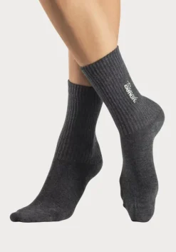 Discount Bench. Basicsocken 1X Schwarz, 1X Anthrazit-Meliert, 1X Pistazie