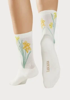 Outlet LASCANA Basicsocken 4X Ecru
