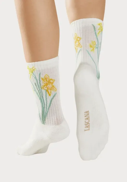 Outlet LASCANA Basicsocken 4X Ecru