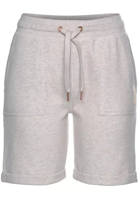 Discount Bench. Bermudas"-Kurze Sweathose" Beige-Meliert