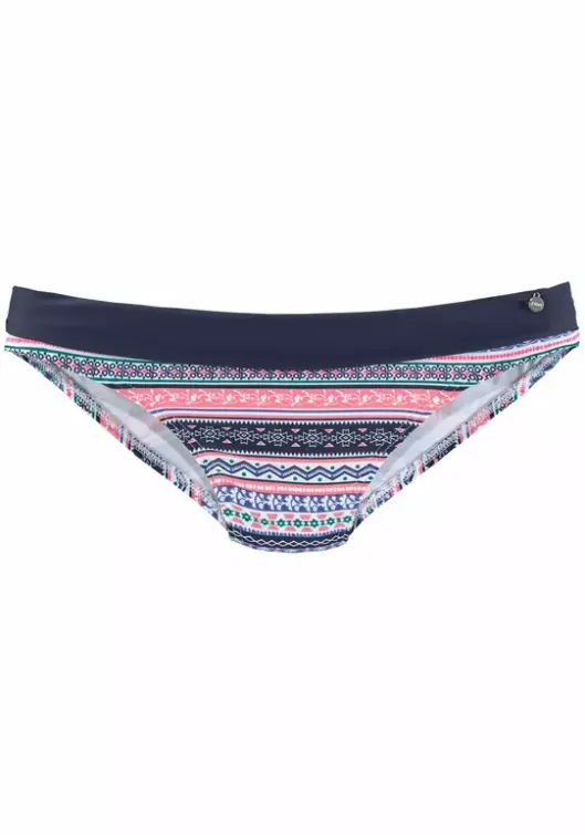 Best s.Oliver Bikini-Hose"Barcelona" Blau-Rose-Gestreift