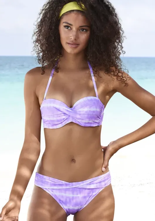 Best s.Oliver Bikini-Hose"Enja" Lila-Weis