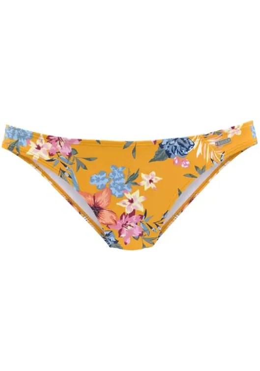 Discount Bench. Bikini-Hose"Maui" Gelb-Bedruckt