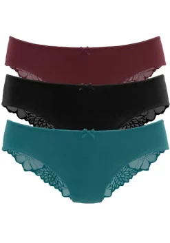 Clearance LASCANA Bikinislip Petrol, Schwarz, Bordeaux