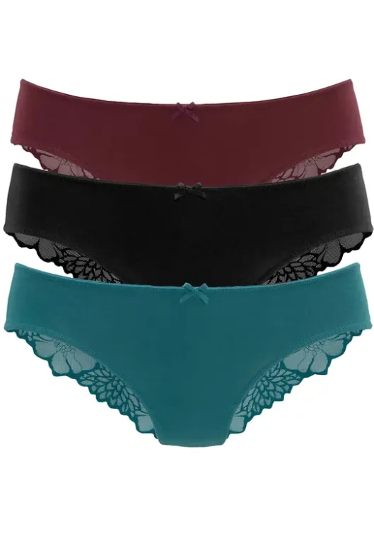 Clearance LASCANA Bikinislip Petrol, Schwarz, Bordeaux