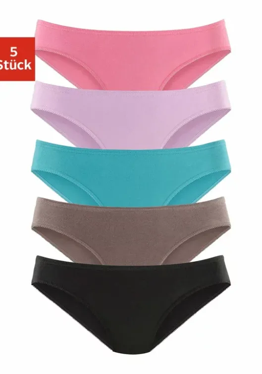 Hot petite fleur Bikinislip Pink, Turkis, Lila, Taupe, Schwarz