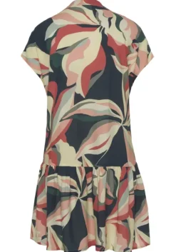 Online s.Oliver Blusenkleid Marine-Koralle Bedruckt