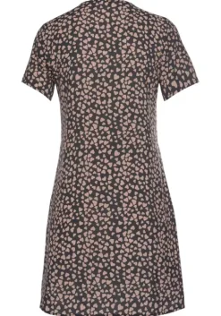 Discount LASCANA Blusenkleid Schwarz-Cognac-Bedruckt