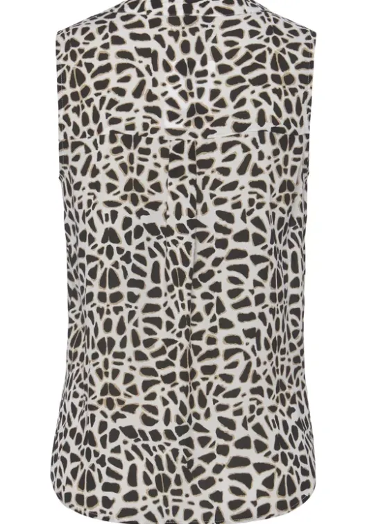 LASCANA Blusentop Creme-Schwarz