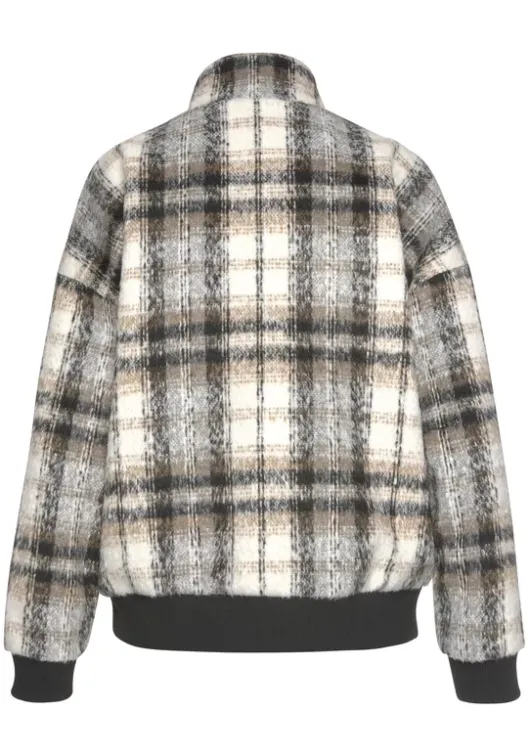Hot Buffalo Bomberjacke Creme-Braun-Schwarz