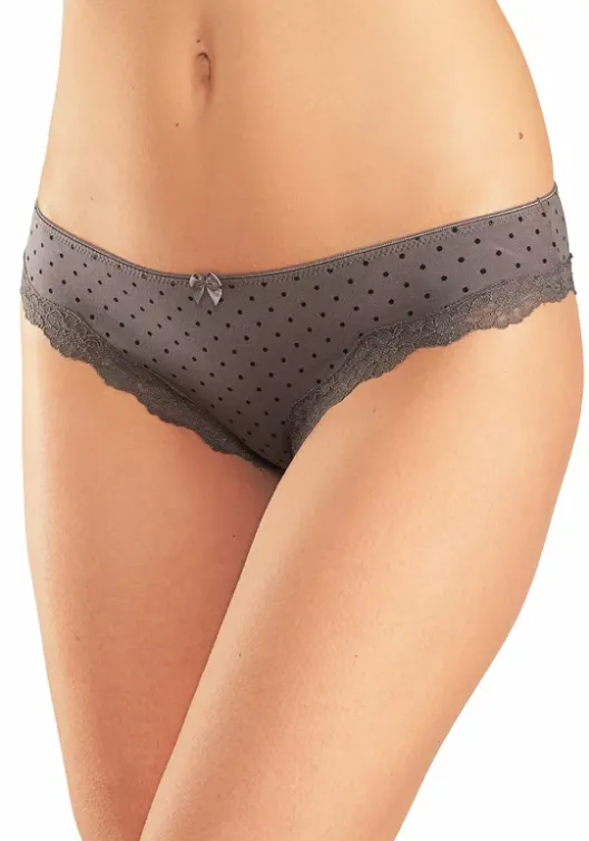 Discount LASCANA Brasilslip Taupe-Uni, Gepunktet, Gestreift