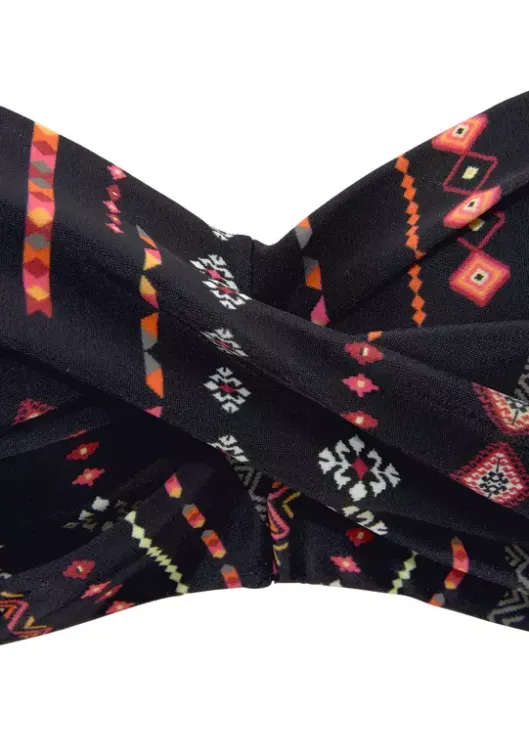 New Buffalo Bugel-Bandeau-Bikini"Inka" Schwarz-Bedruckt