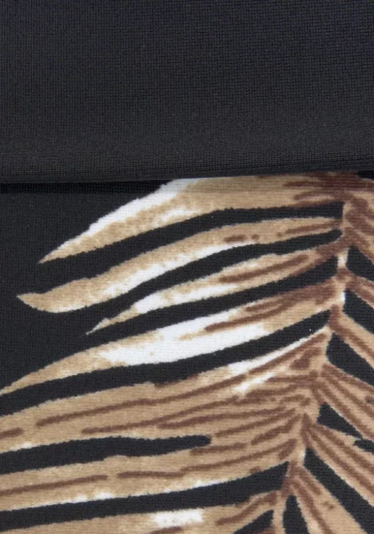 Sale LASCANA Bugel-Bandeau-Bikini"Leaf" Schwarz-Bedruckt