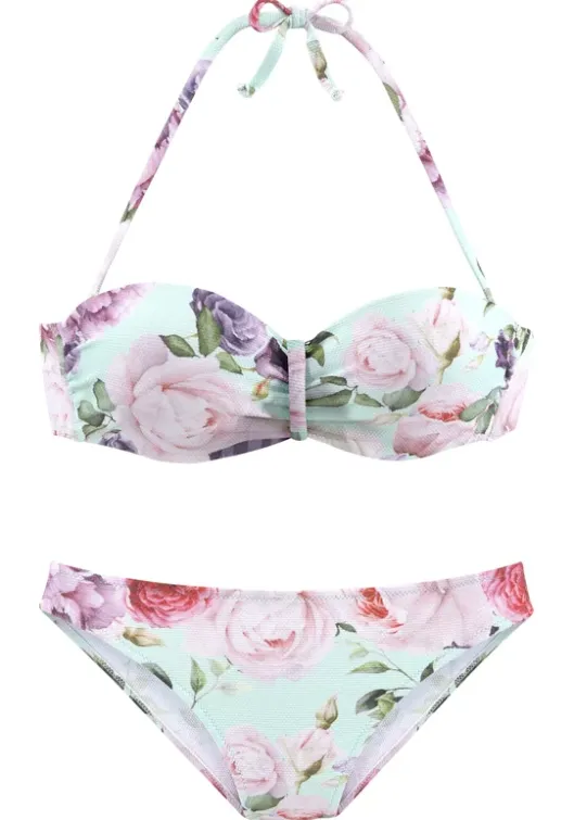 Hot Bugel-Bandeau-Bikini"Rose" Bandeau-Bikinis
