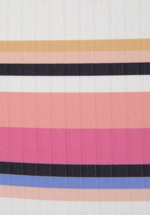 Venice Beach Bugel-Bandeau-Bikini"Strip" Creme-Rosa