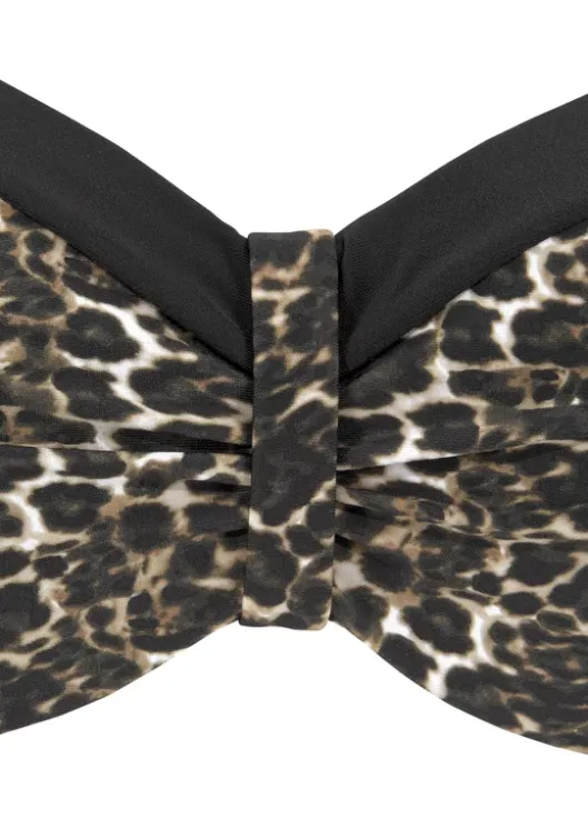 Hot LASCANA Bugel-Bandeau-Bikini-Top"Adele" Schwarz-Leo