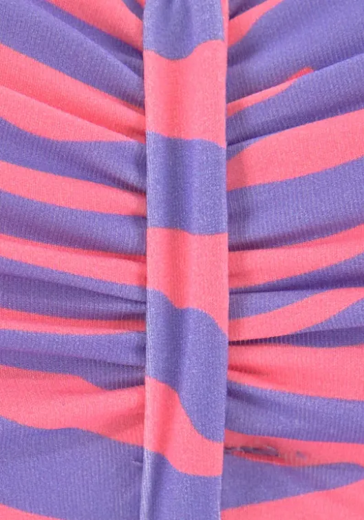 Hot Venice Beach Bugel-Bandeau-Bikini-Top"Fjella" Violett-Koralle