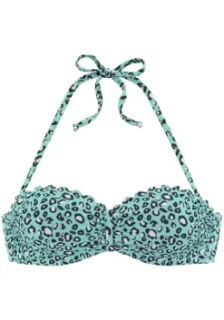 Online LASCANA Bugel-Bandeau-Bikini-Top"Mae" Mint-Bedruckt