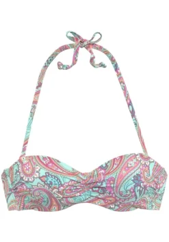Sale Venice Beach Bugel-Bandeau-Bikini-Top"Paislee" Mint-Bedruckt