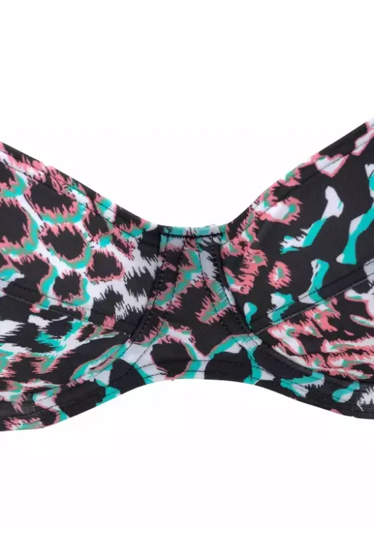New Venice Beach Bugel-Bikini Schwarz-Bedruckt