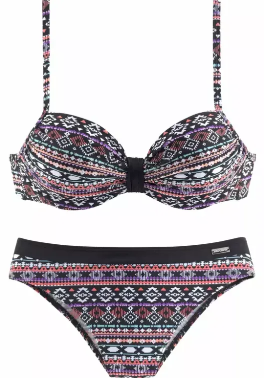 Best LASCANA Bugel-Bikini Schwarz-Bunt