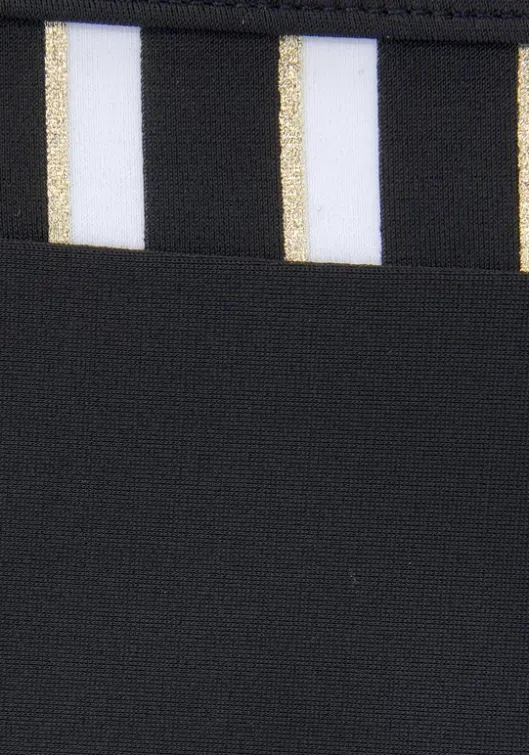 Outlet LASCANA Bugel-Bikini"Charlot" Schwarz-Weis-Goldfarben