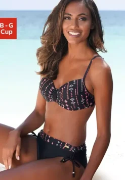 New Buffalo Bugel-Bikini"Inka" Schwarz-Bedruckt