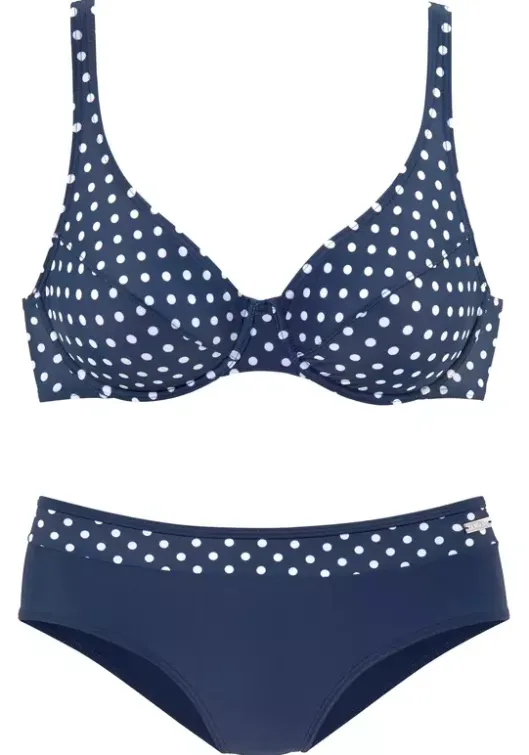 New LASCANA Bugel-Bikini"Rubel" Marine-Weis