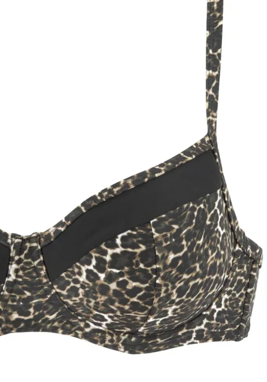 Discount LASCANA Bugel-Bikini-Top"Adele" Schwarz-Leo
