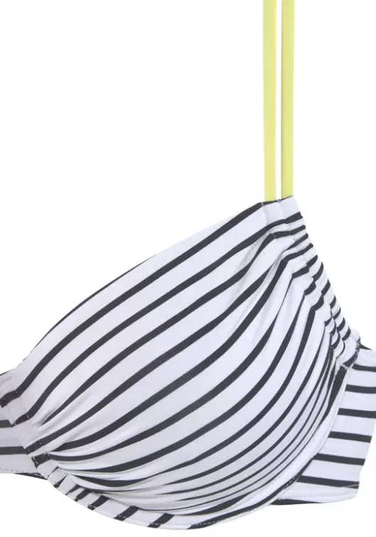 Online Venice Beach Bugel-Bikini-Top"Camie" Schwarz-Weis-Limette