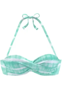 Hot s.Oliver Bugel-Bikini-Top"Enja" Turkis-Weis