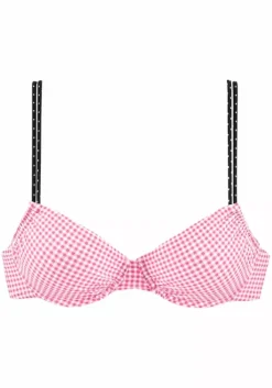 Hot Buffalo Bugel-Bikini-Top"Florida" Rosa-Schwarz