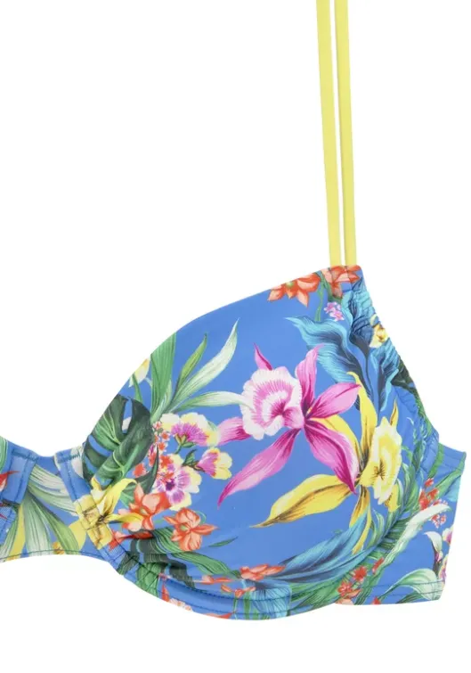 Discount Venice Beach Bugel-Bikini-Top"Hanni" Blau-Bedruckt