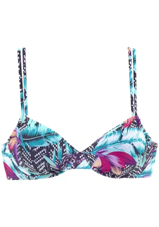 Best Venice Beach Bugel-Bikini-Top"Jane" Marine-Bedruckt