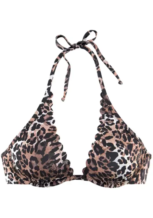 Online LASCANA Bugel-Bikini-Top"Lexa" Braun-Bedruckt
