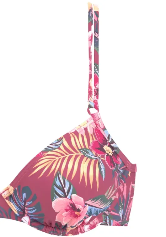 s.Oliver Bugel-Bikini-Top"Marika" Rostrot-Bedruckt